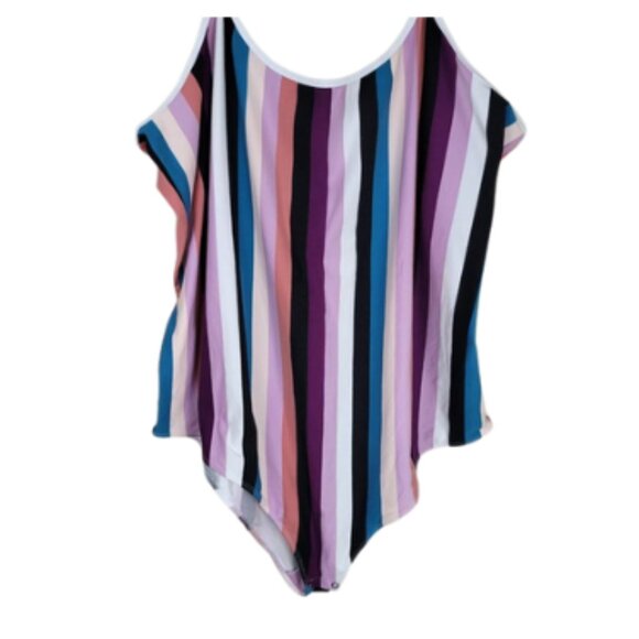 Torrid Foxy Scoop Neck Striped Cami Body Suit NWT - Picture 4 of 9